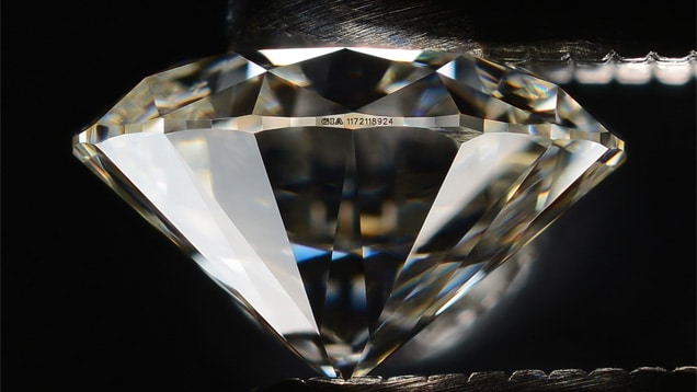 Diamond with inscription on the girdle 
