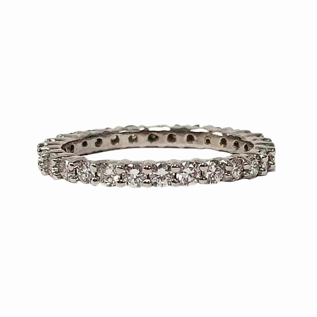 Diamond eternity ring 14KW gold